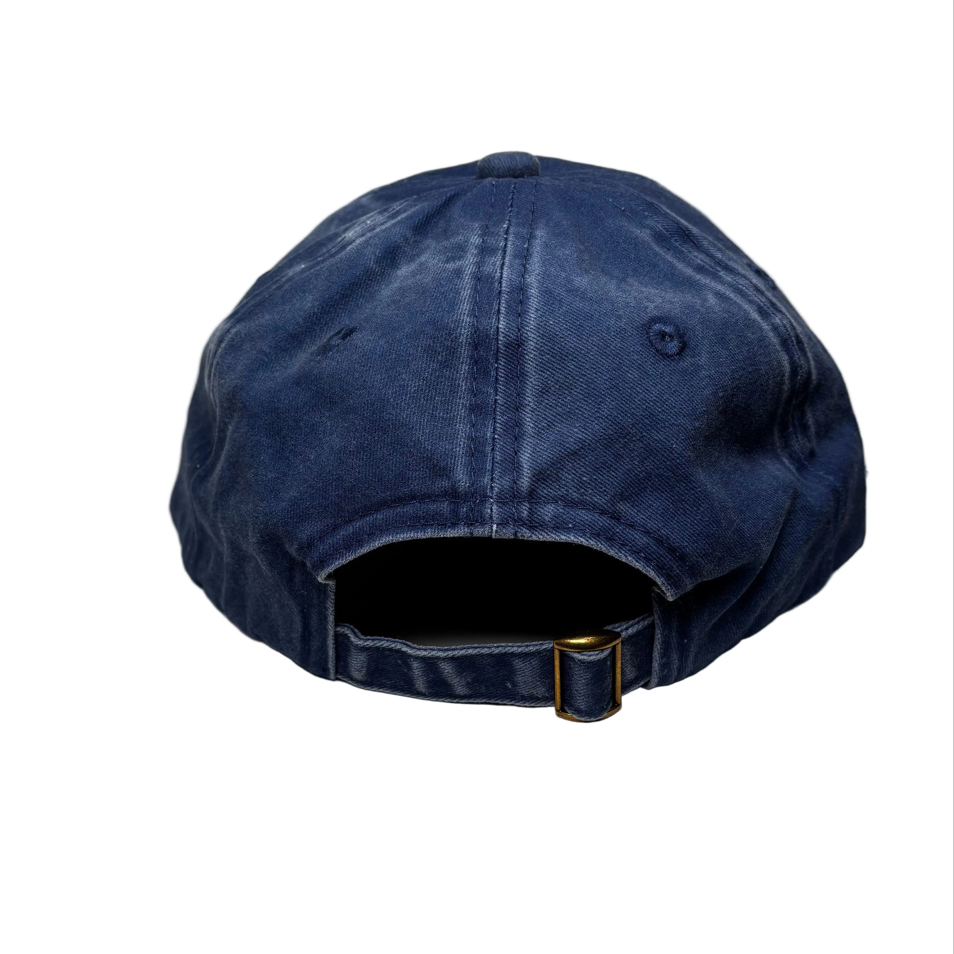 rear view of  washed navy color cap