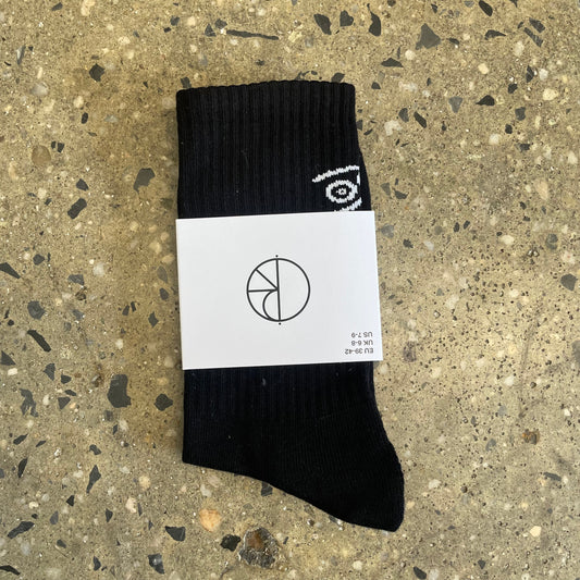 Polar Skate Co. Face Socks - Black