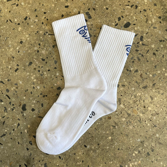 Polar Skate Co. Face Socks - White