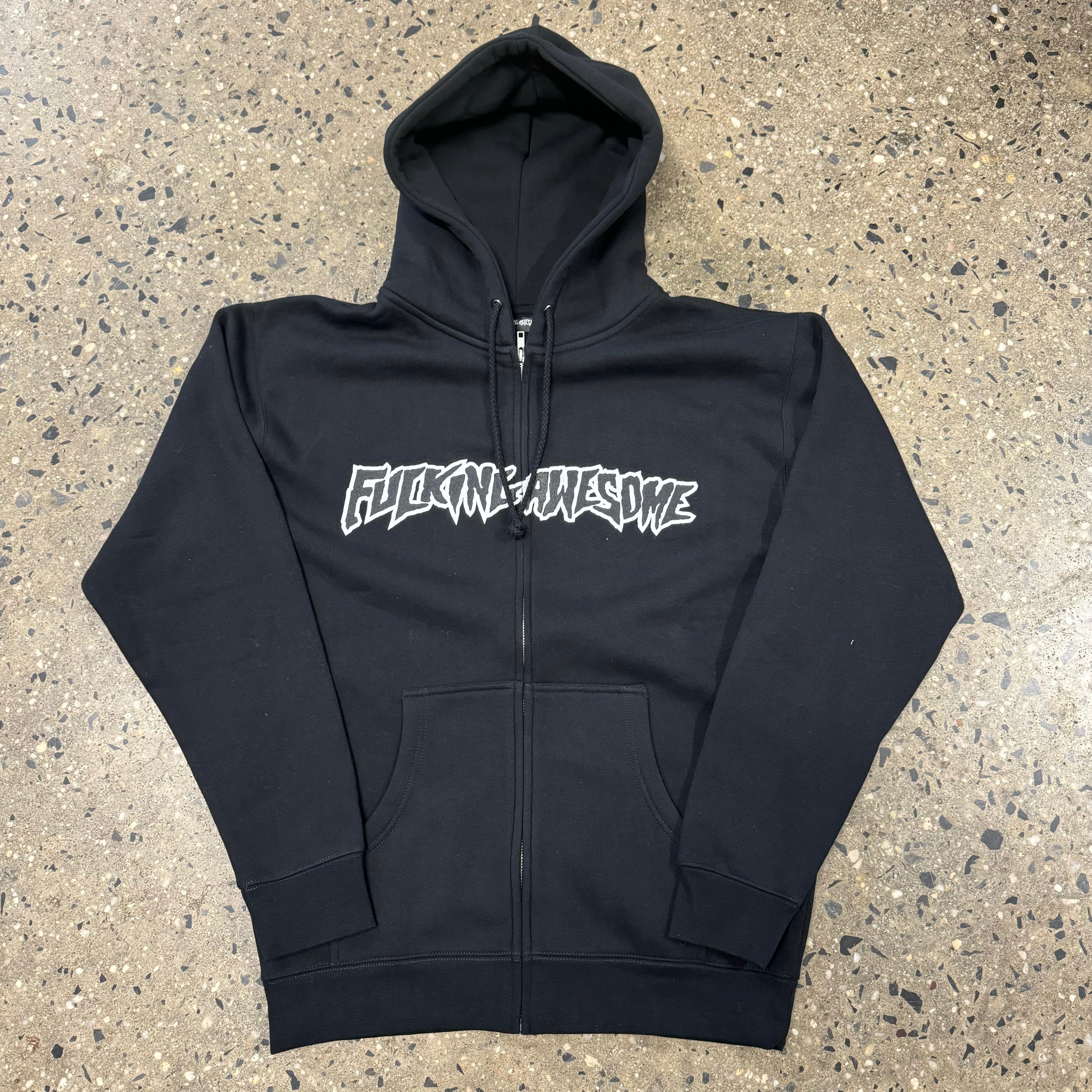 Fucking Awesome Stamp Logo Zip Hoodie - Black