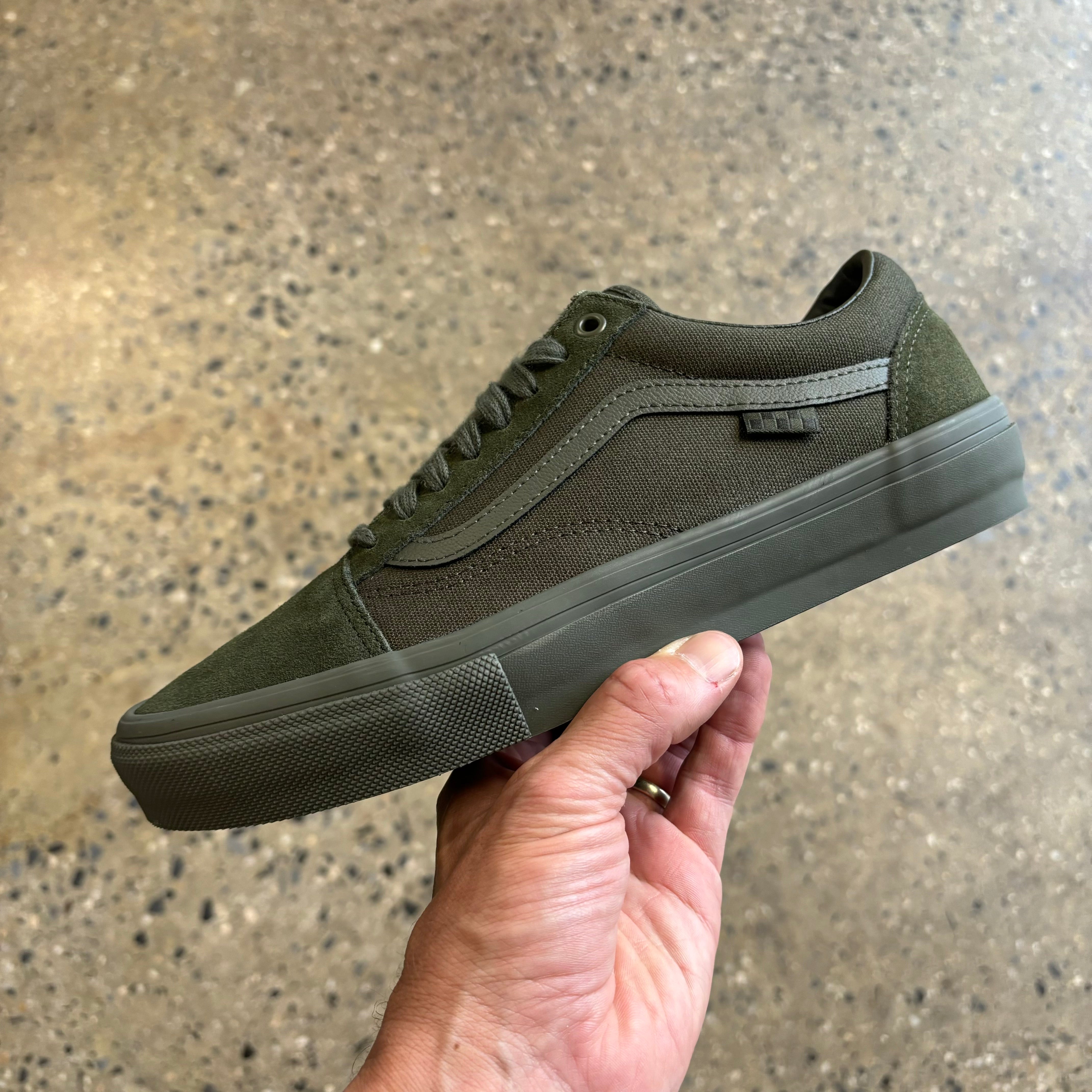 Green suede vans old skool best sale