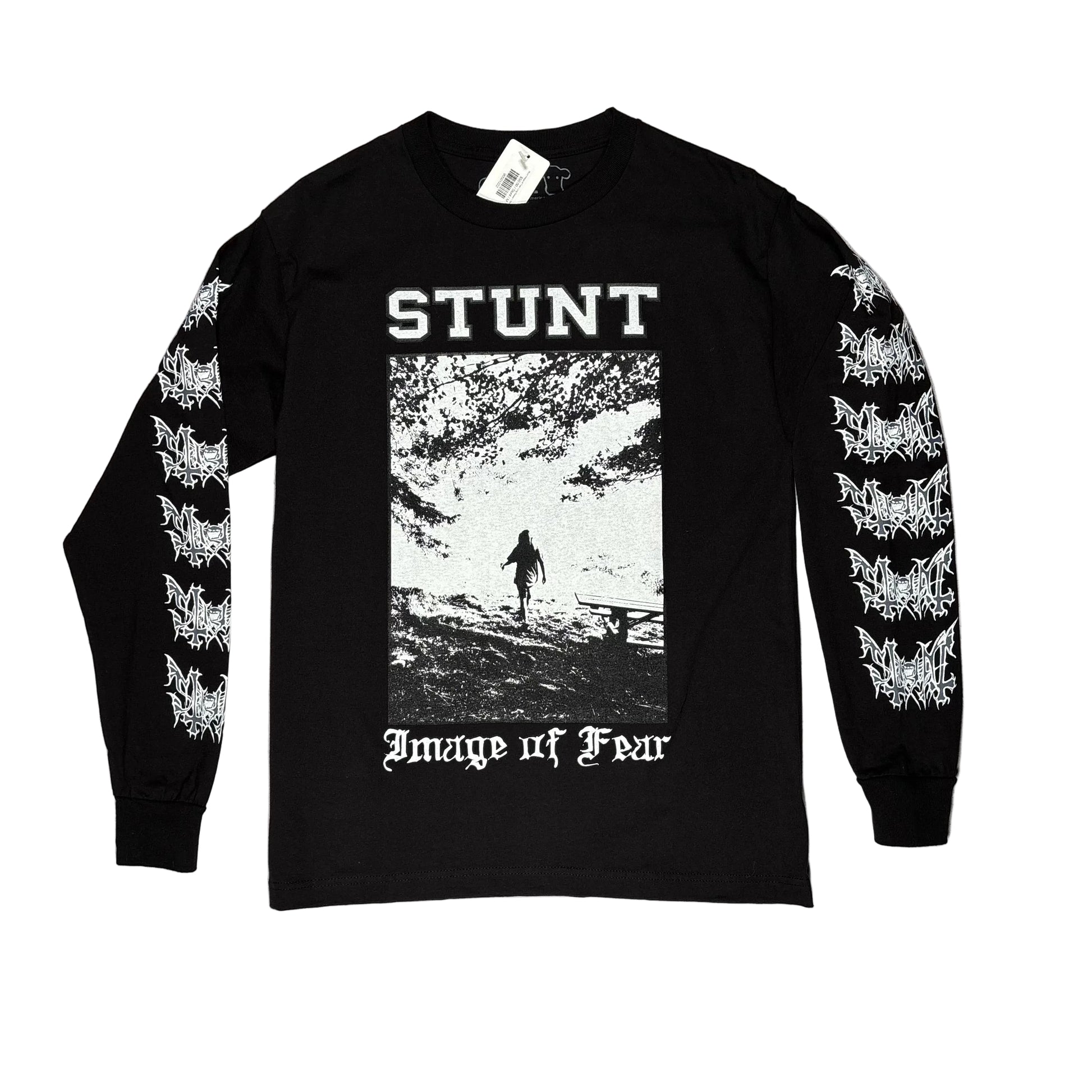 stunt logo longsleeve t-shirt with graphics on the sleeves