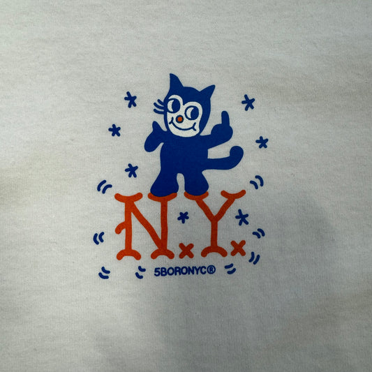 5boro NY Cat T-Shirt - White