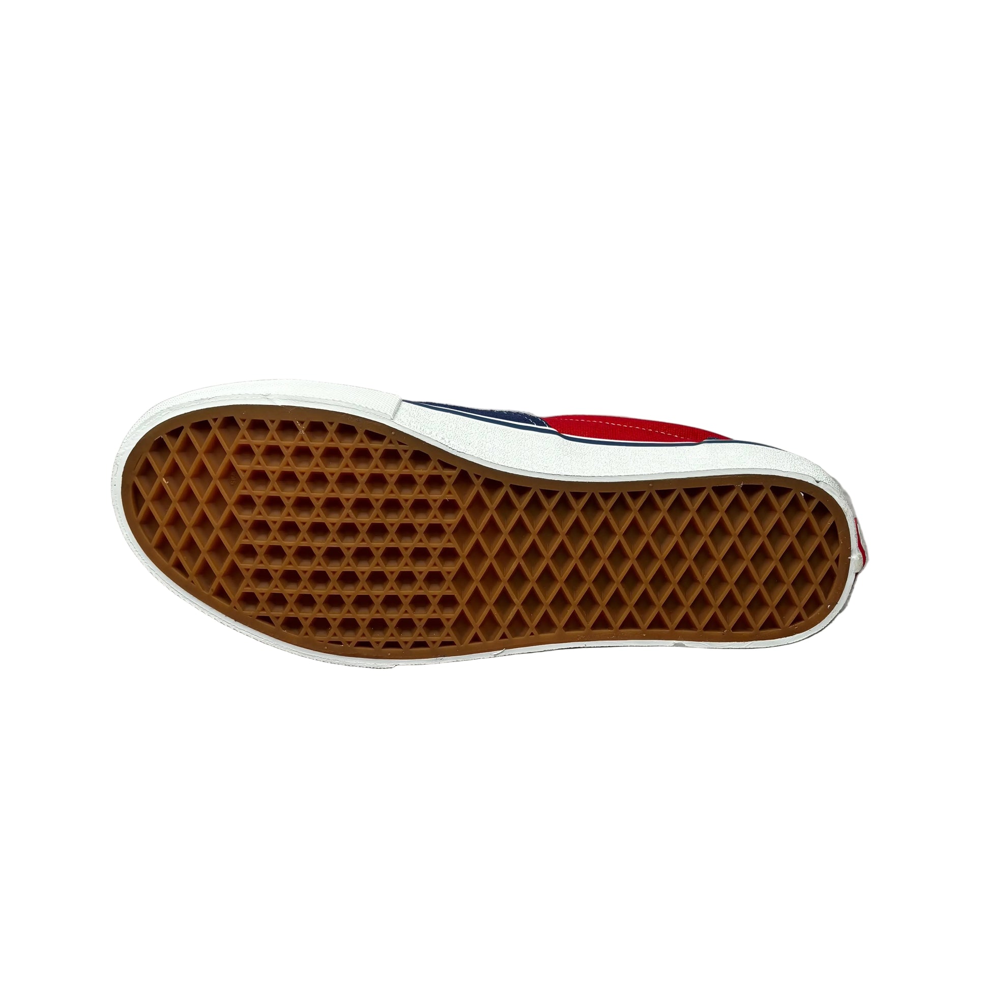 Sole of a shoe with a textured pattern on a white background