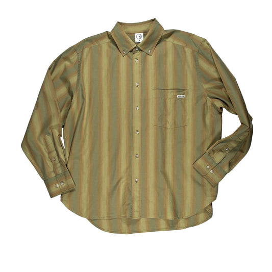 Green striped shirt on a white background