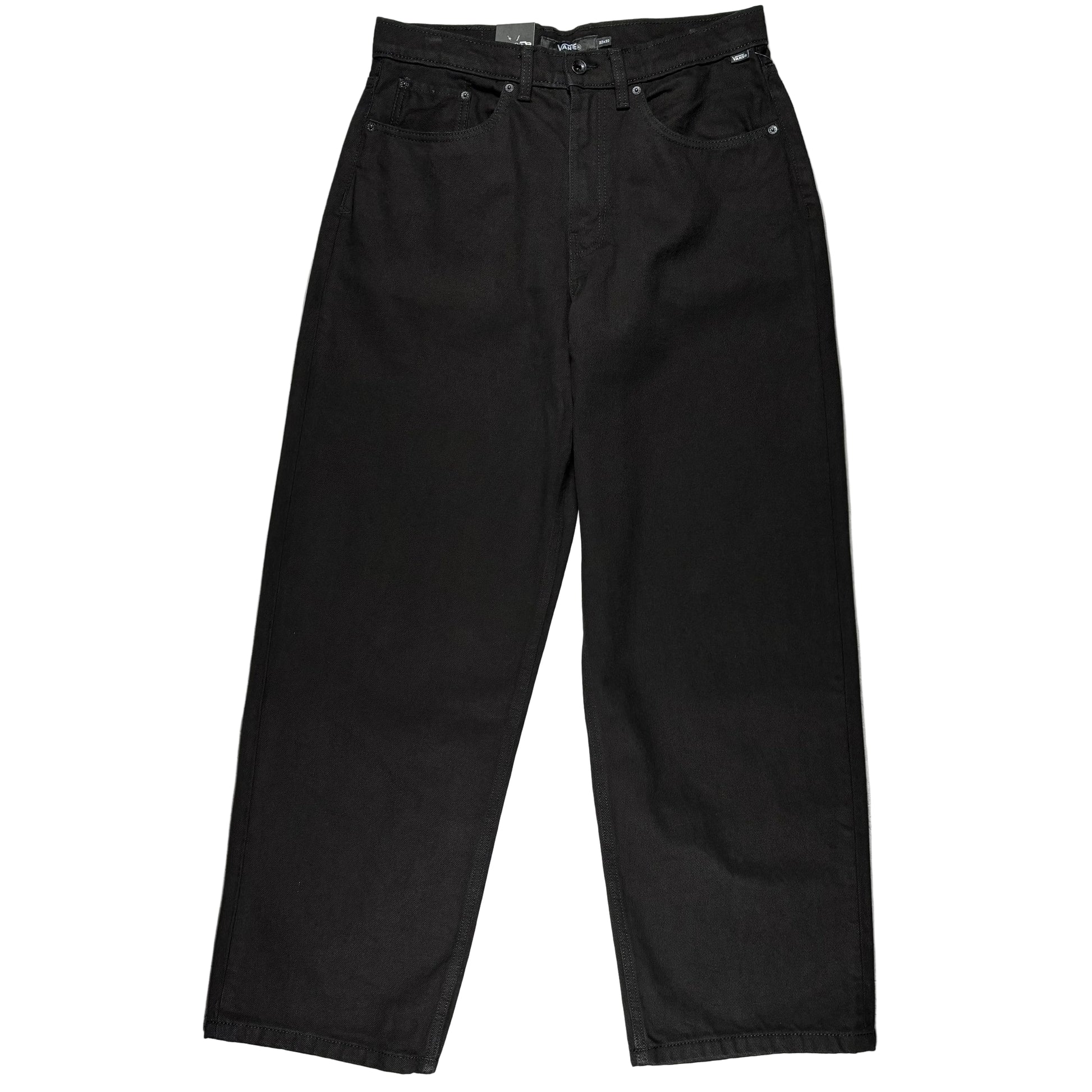 Black pants on a white surface