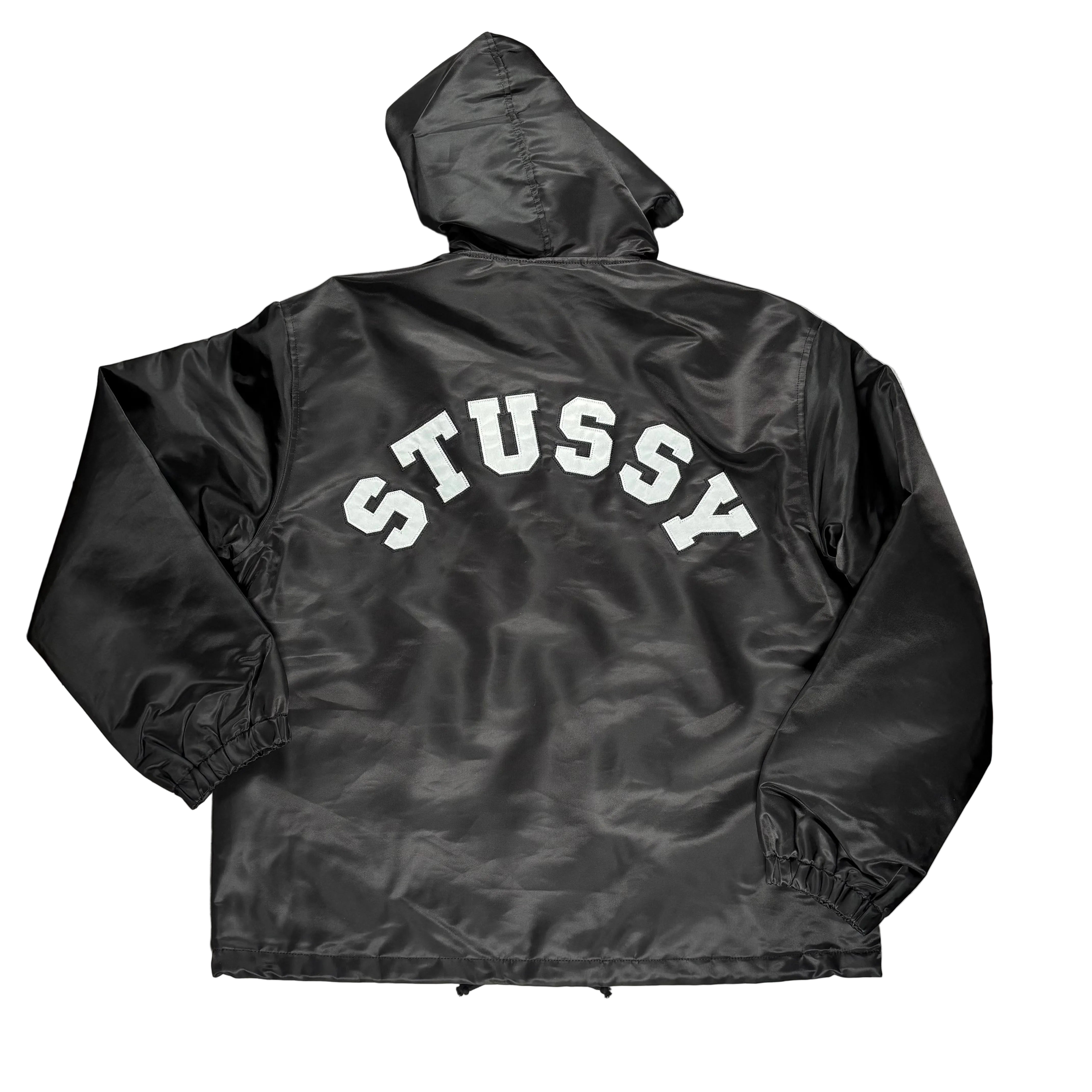 Stussy Hooded Coaches Jacket - Black – Labor Skateboard Shop