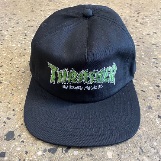 Thrasher Brick Snapback Hat - Black