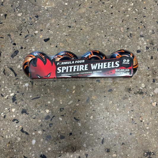 Black and orange spitfire wheel