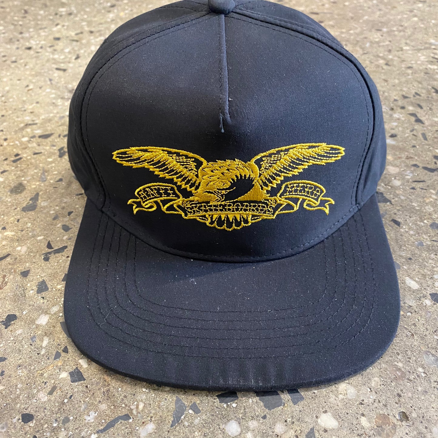 Antihero Basic Eagle Snapback - Black/Mustard