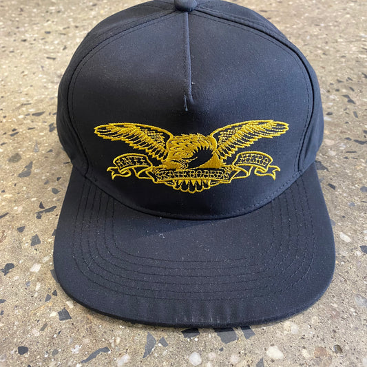 Antihero Basic Eagle Snapback - Black/Mustard