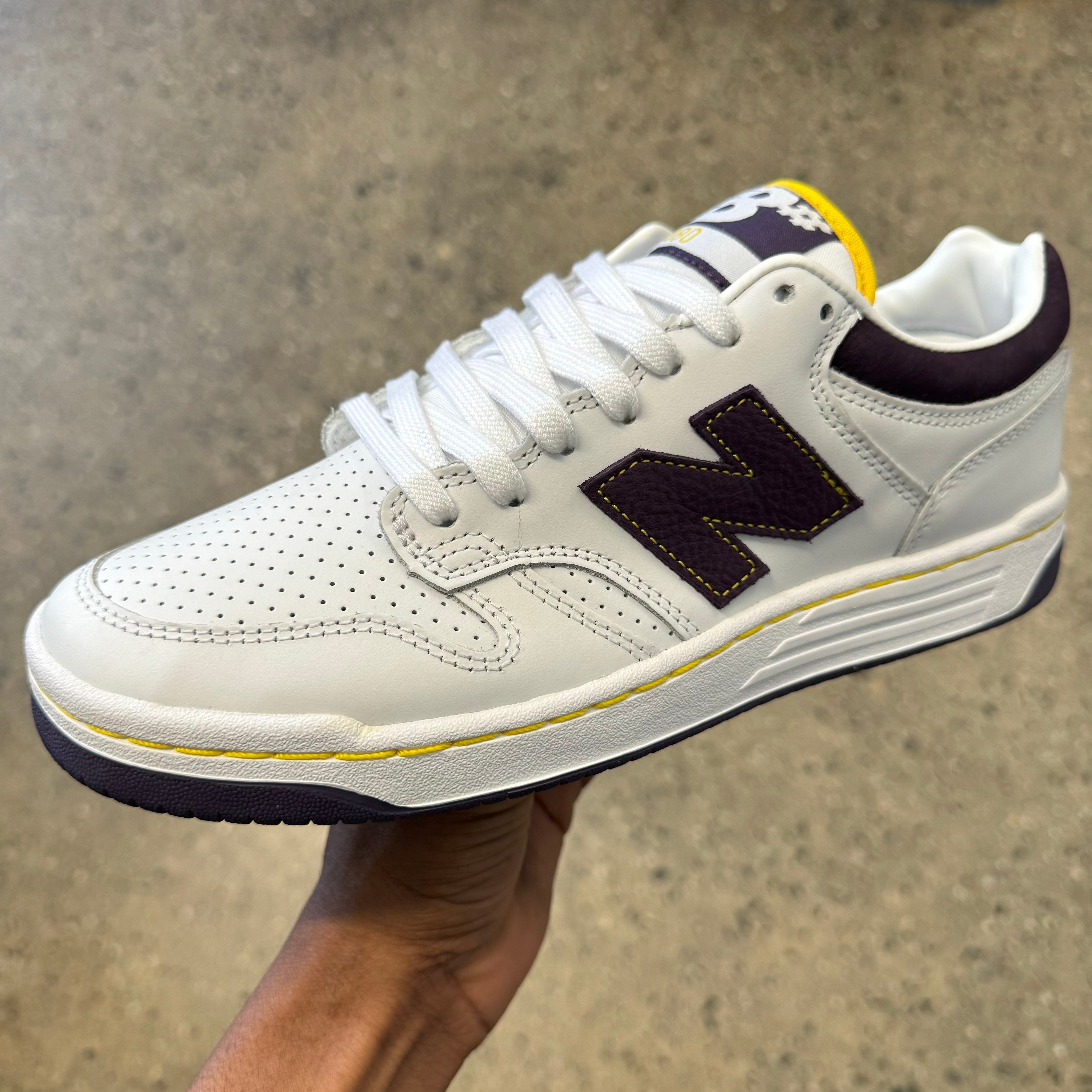 Purple fashion and gold new balance