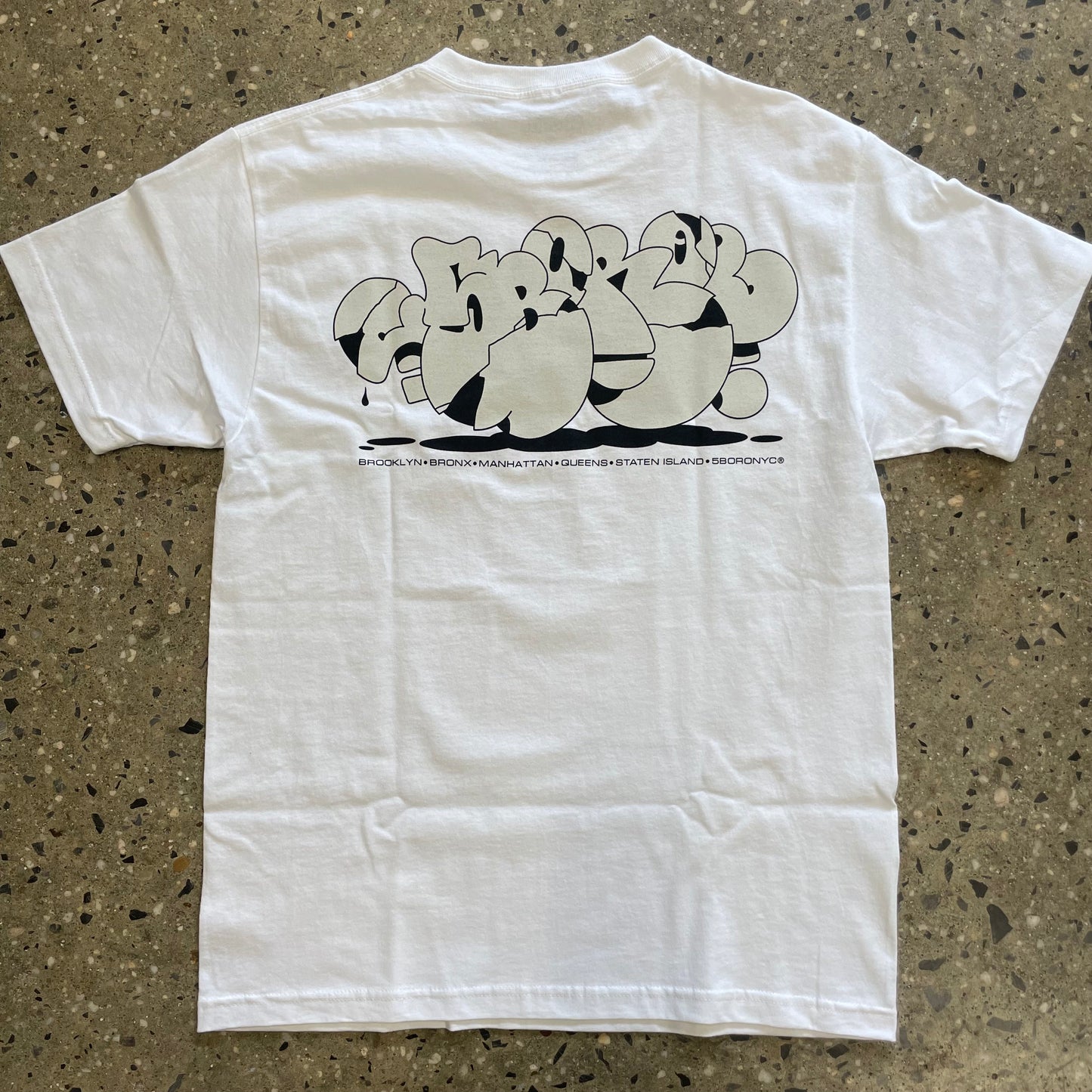 5boro SP-One Crackle T-Shirt - White/Grey