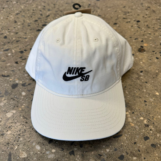 white hat with black Nike SB logo