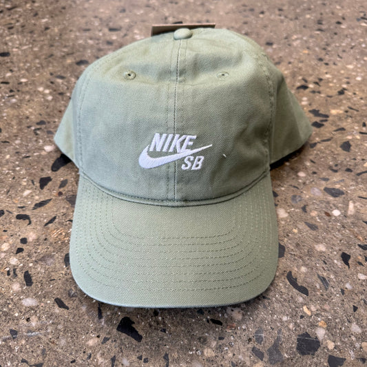 green hat with white Nike SB logo