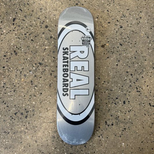 Real Oval Easy Rider Skateboard Deck - Silver
