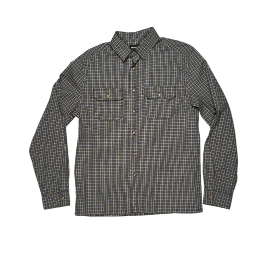 Plaid shirt on a white surface