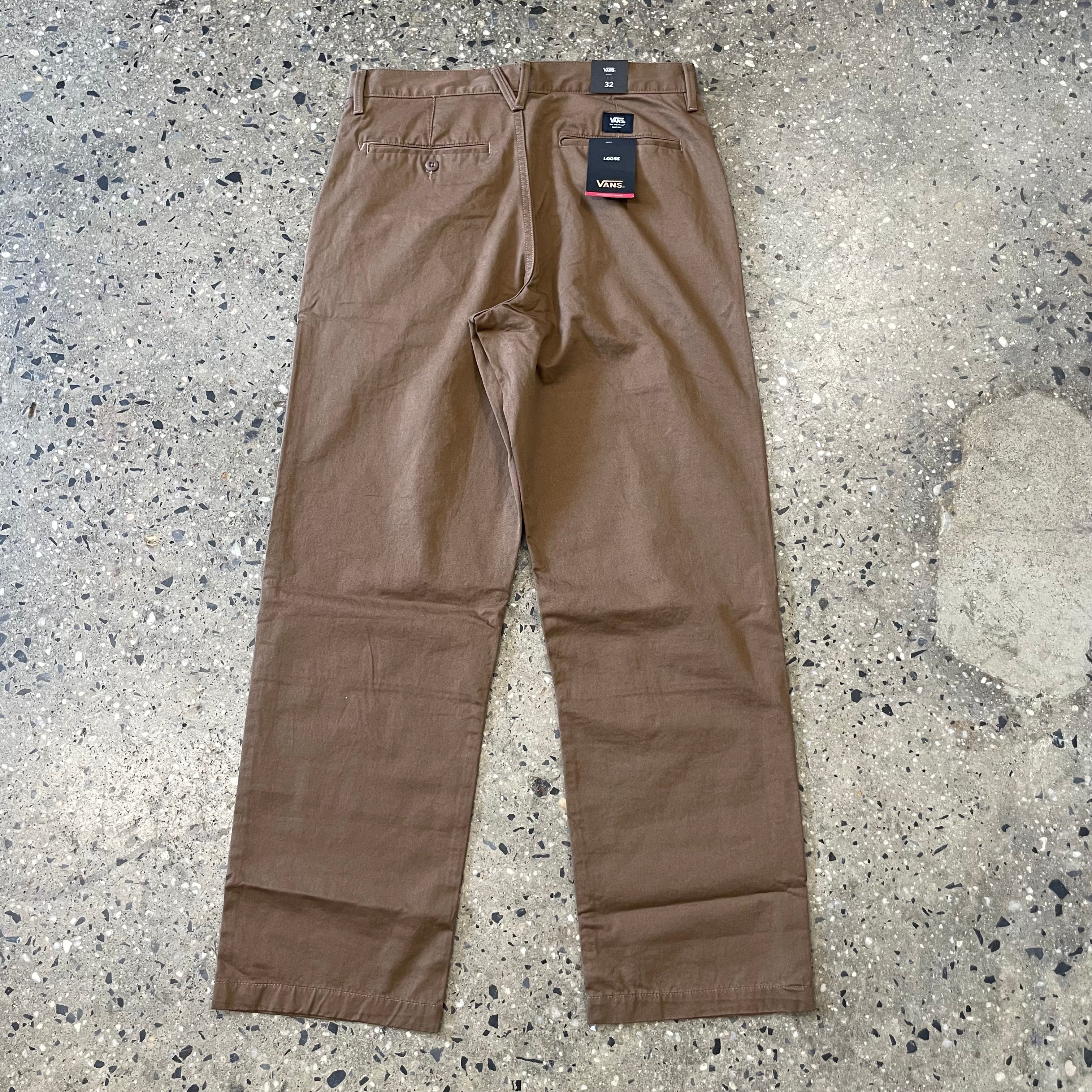 Authentic Chino Slim Trousers | Brown | Vans