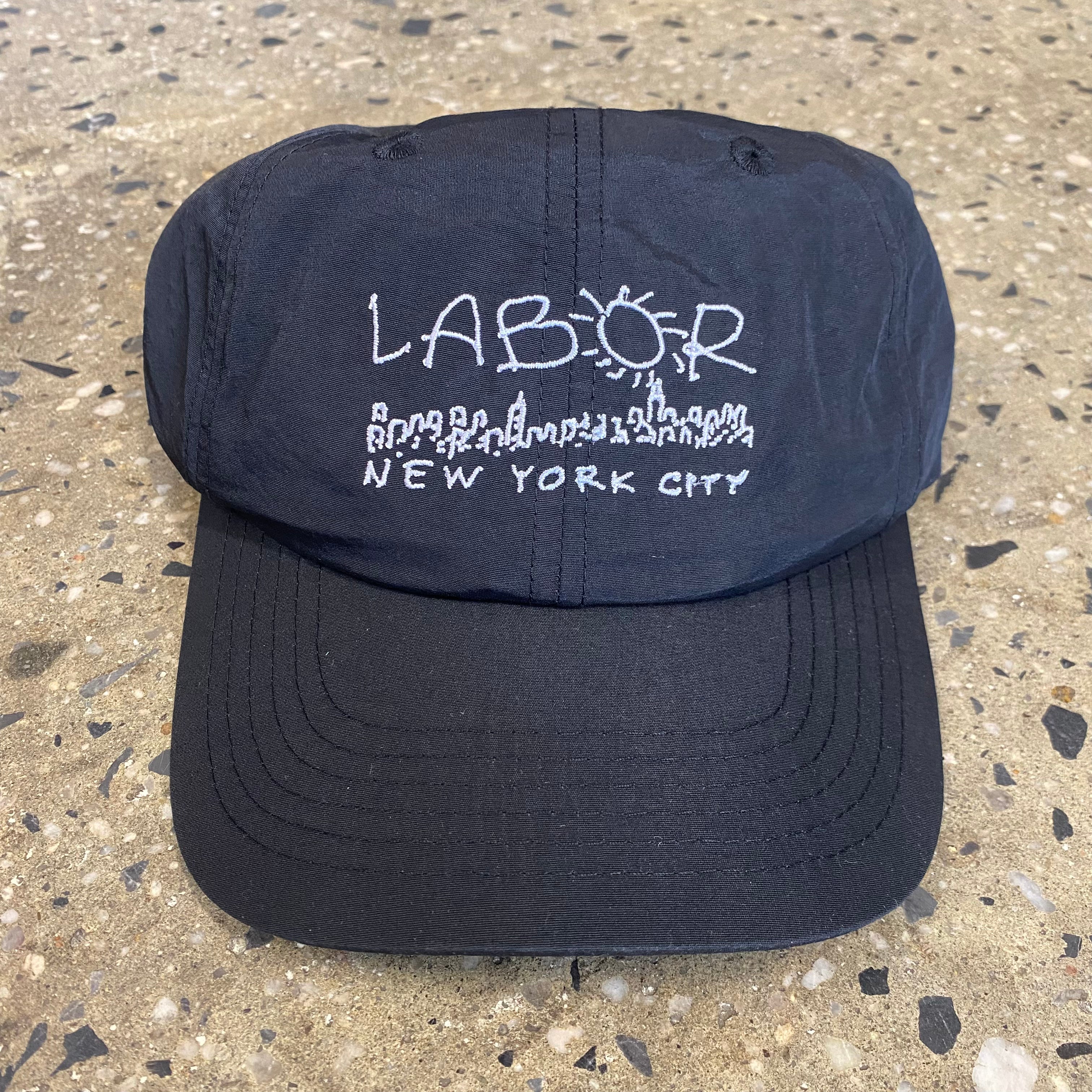 Labor Sketchscape Nylon Hat - Black - Labor Skateboard Shop