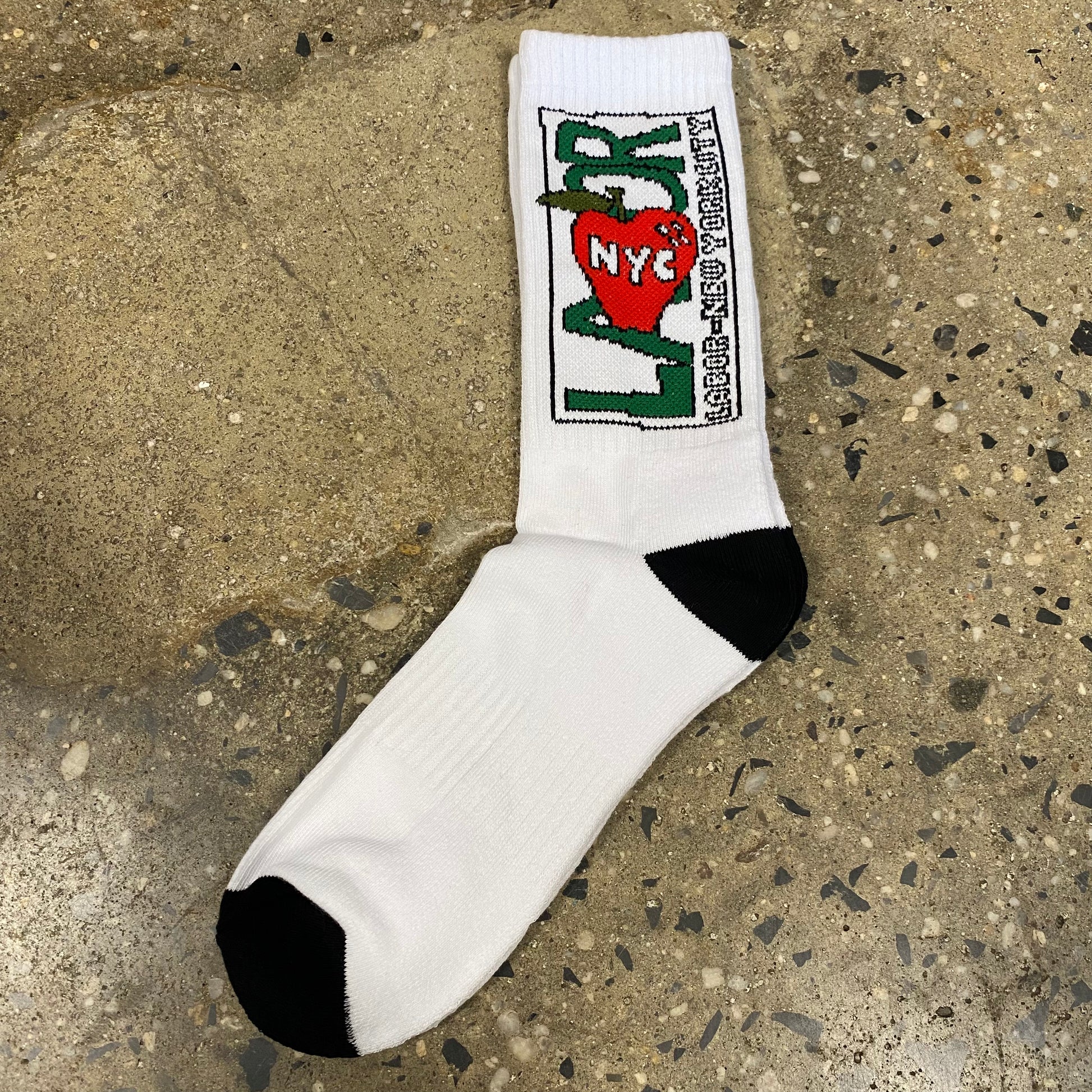 Labor Apple Tip Socks White
