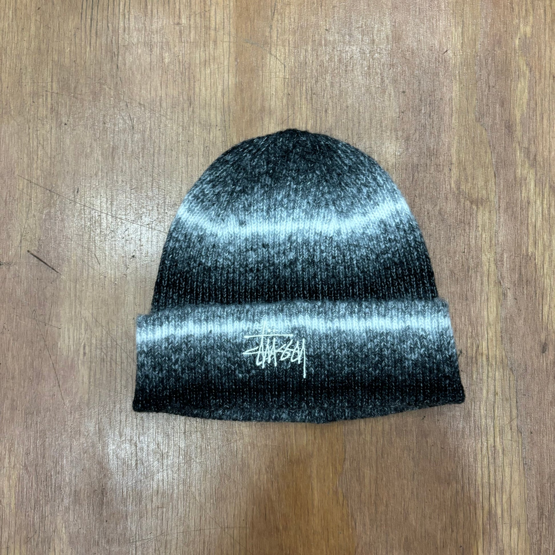 Stussy Cuff Beanie Knit Stripe - Black - Labor Skateboard Shop