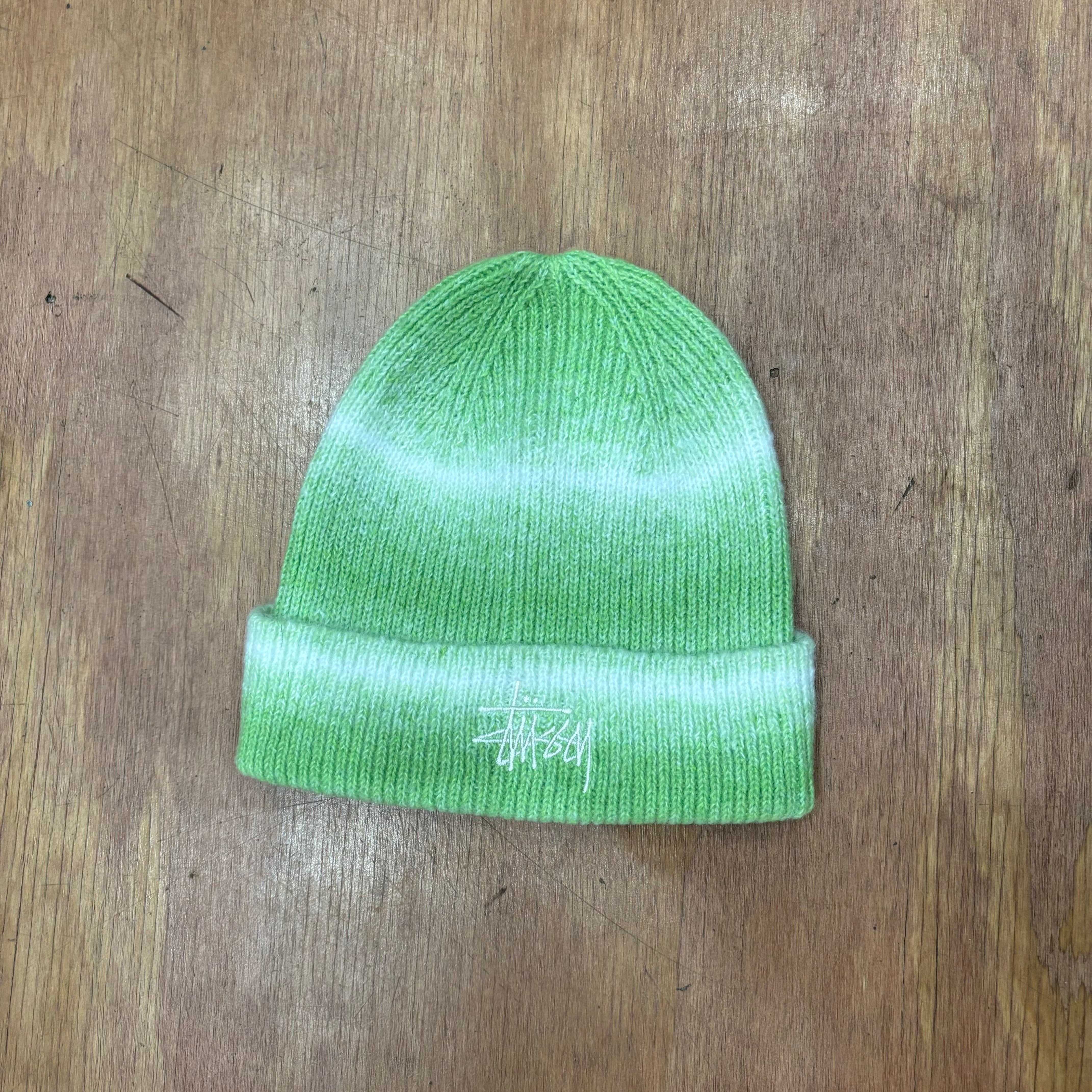 Stussy Cuff Beanie Knit Stripe - Lime