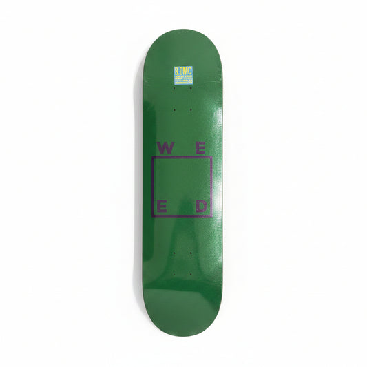 green sparkly WEED logo deck