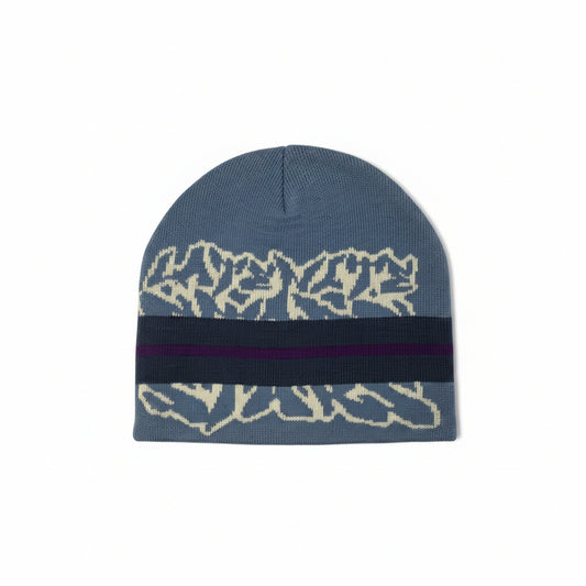 Late Nite Stars Stripe Beanie - Blue