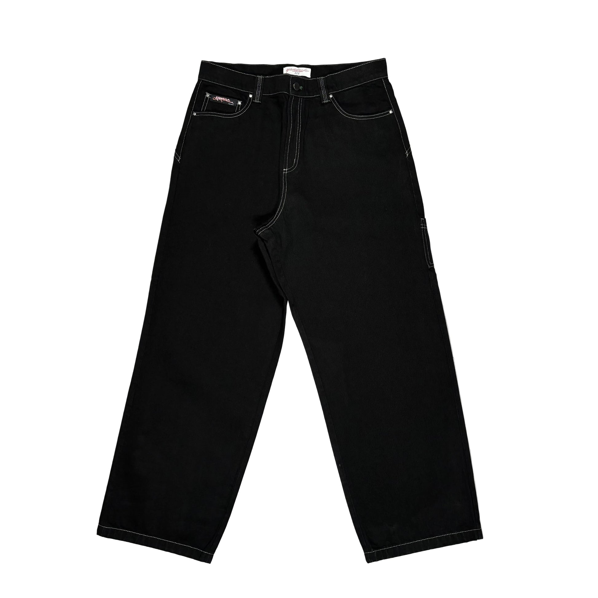 Black jeans on a white background