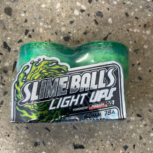Slime Balls OG Slime Light Up Wheels 78a - Blue/Green Glitter