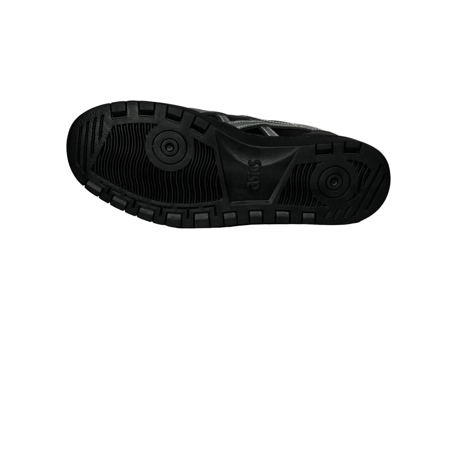 Black sneaker sole on a white background 