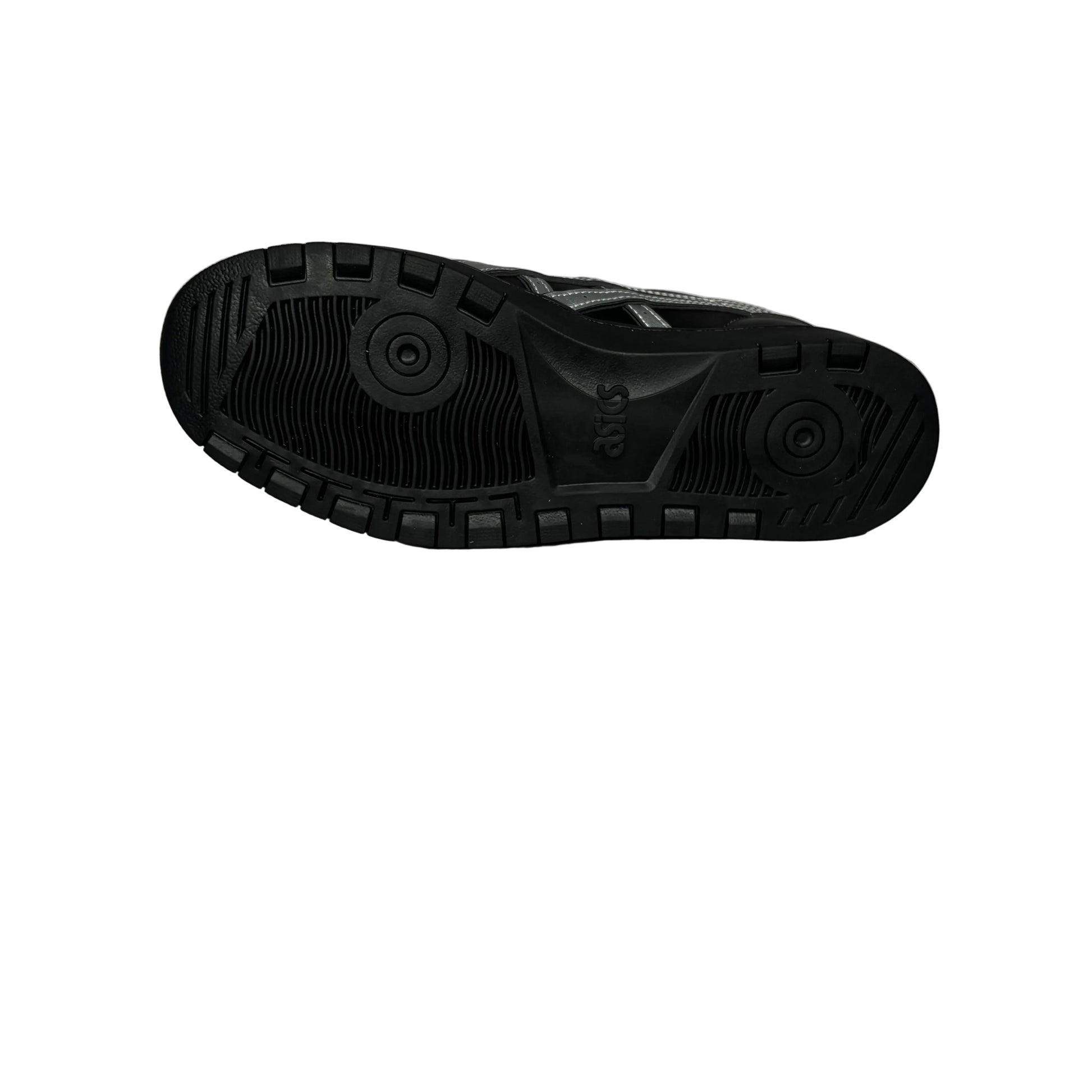 Black sneaker sole on a white background 