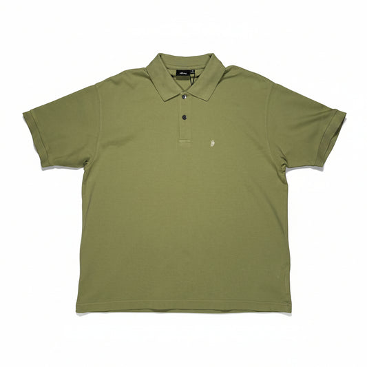 Green polo shirt on a white background