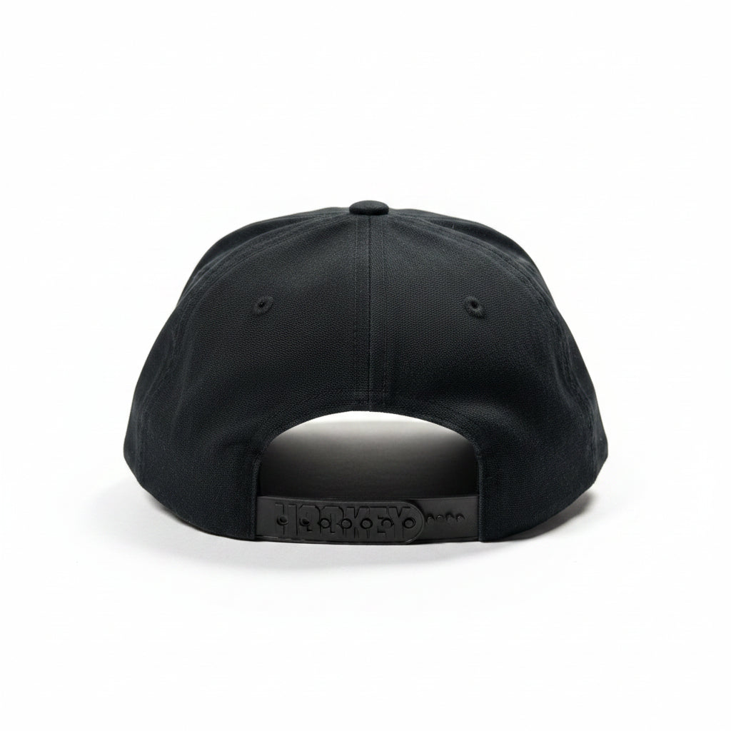 rear of black hat on white background