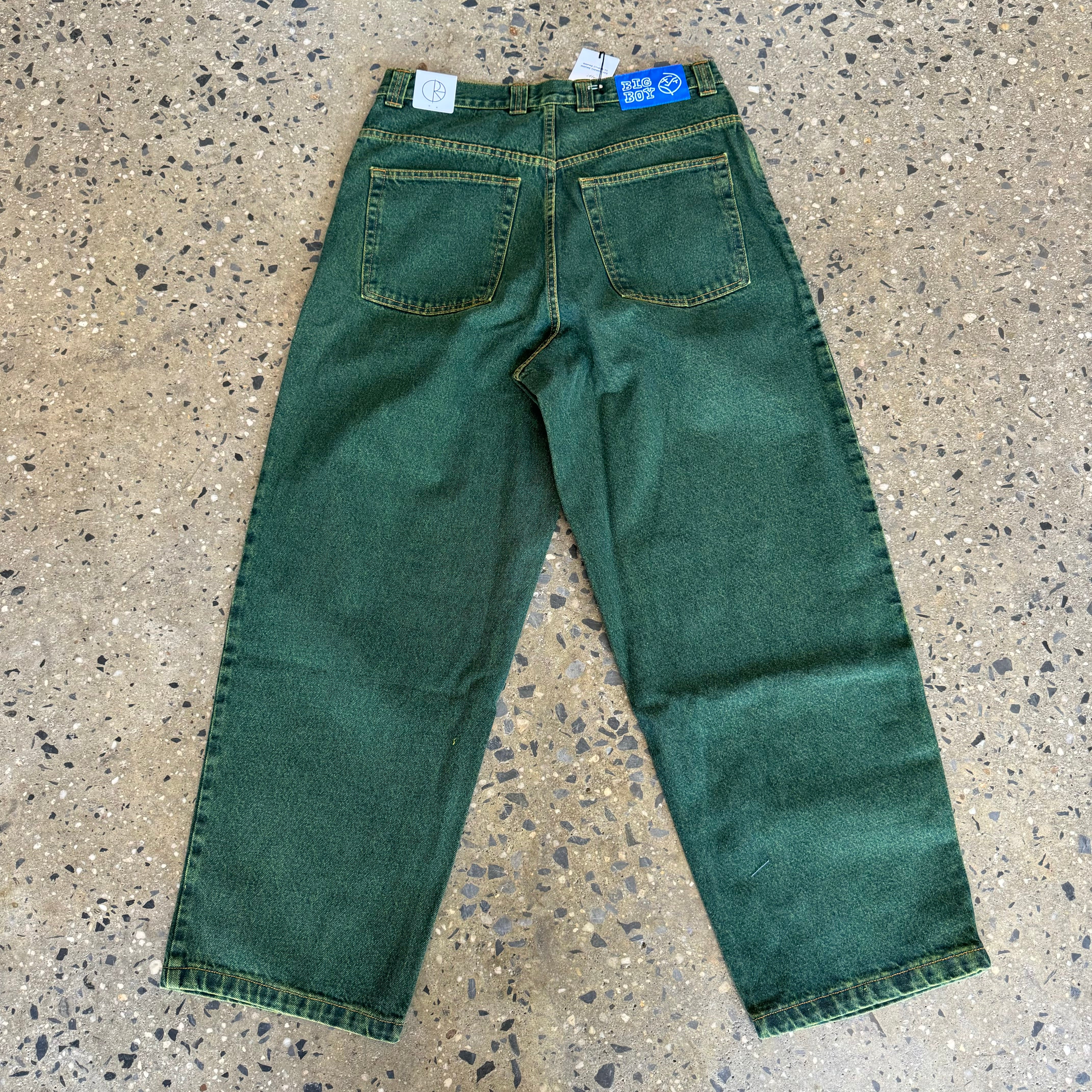 Polar Skate Co. Big Boy Pants - Chartreuse/Blue