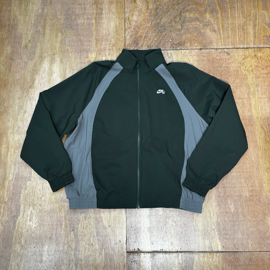 green and grey athletic style jacket