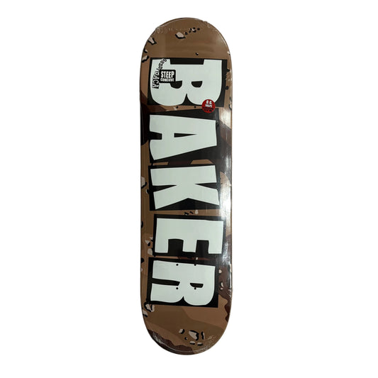 desert camo baker skateboard deck on white background