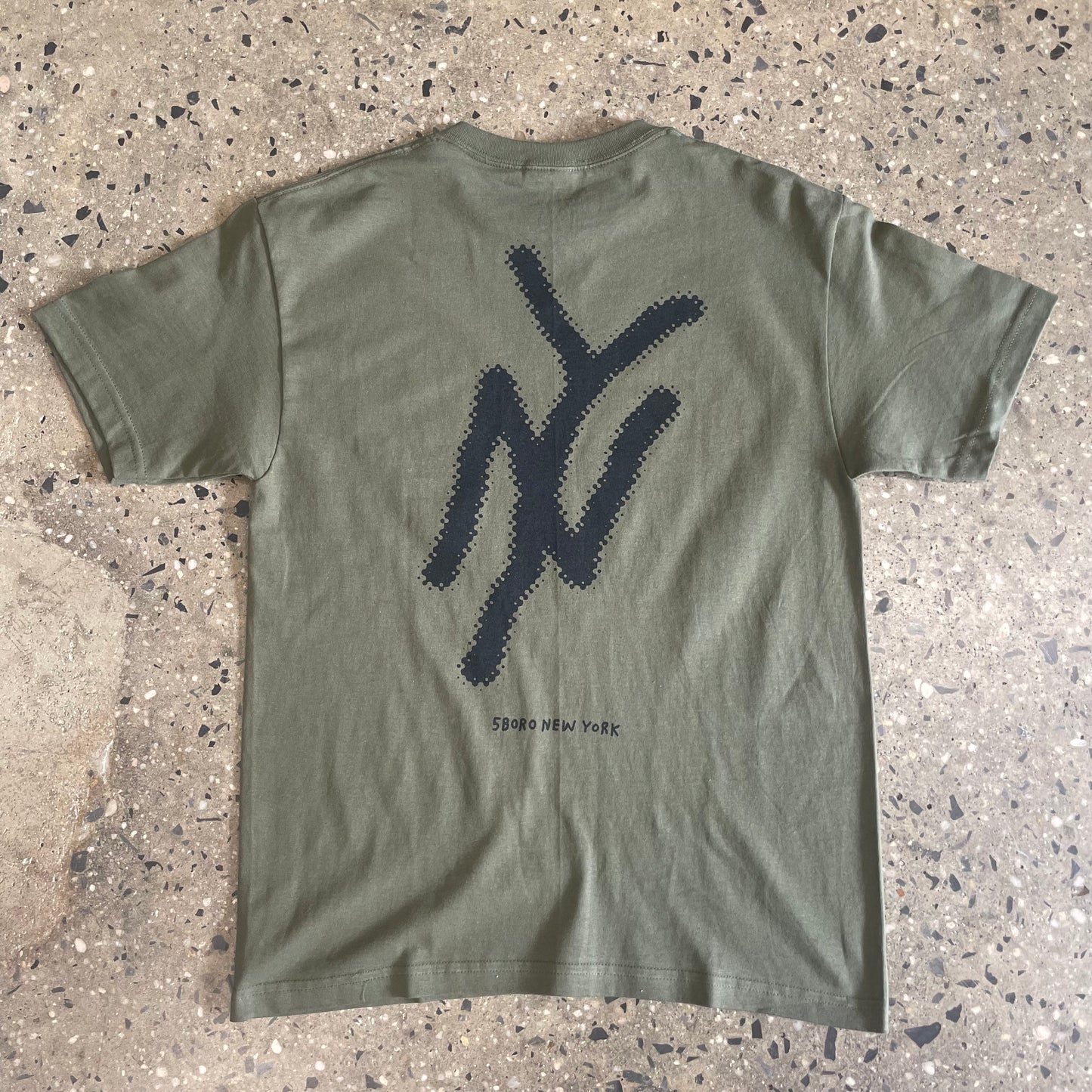 5boro NY Logo T-Shirt - Olive/Black