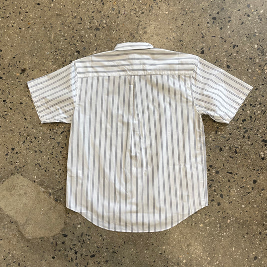Stussy Boxy Striped SS Shirt - Off White Stripe