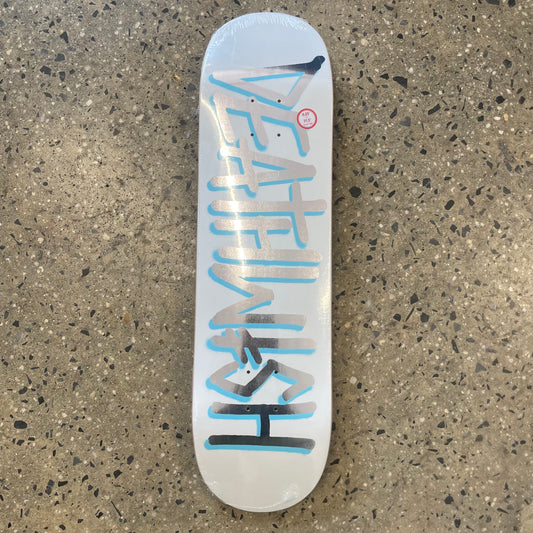 Deathwish Deathspray Skateboard Deck - White/Silver Foil