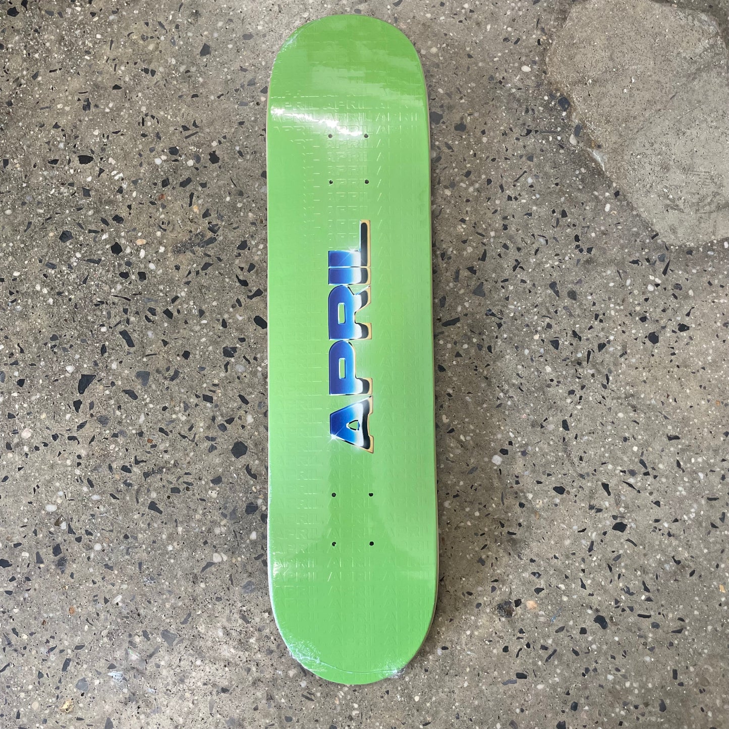 April Logo Print Skateboard Deck - Green