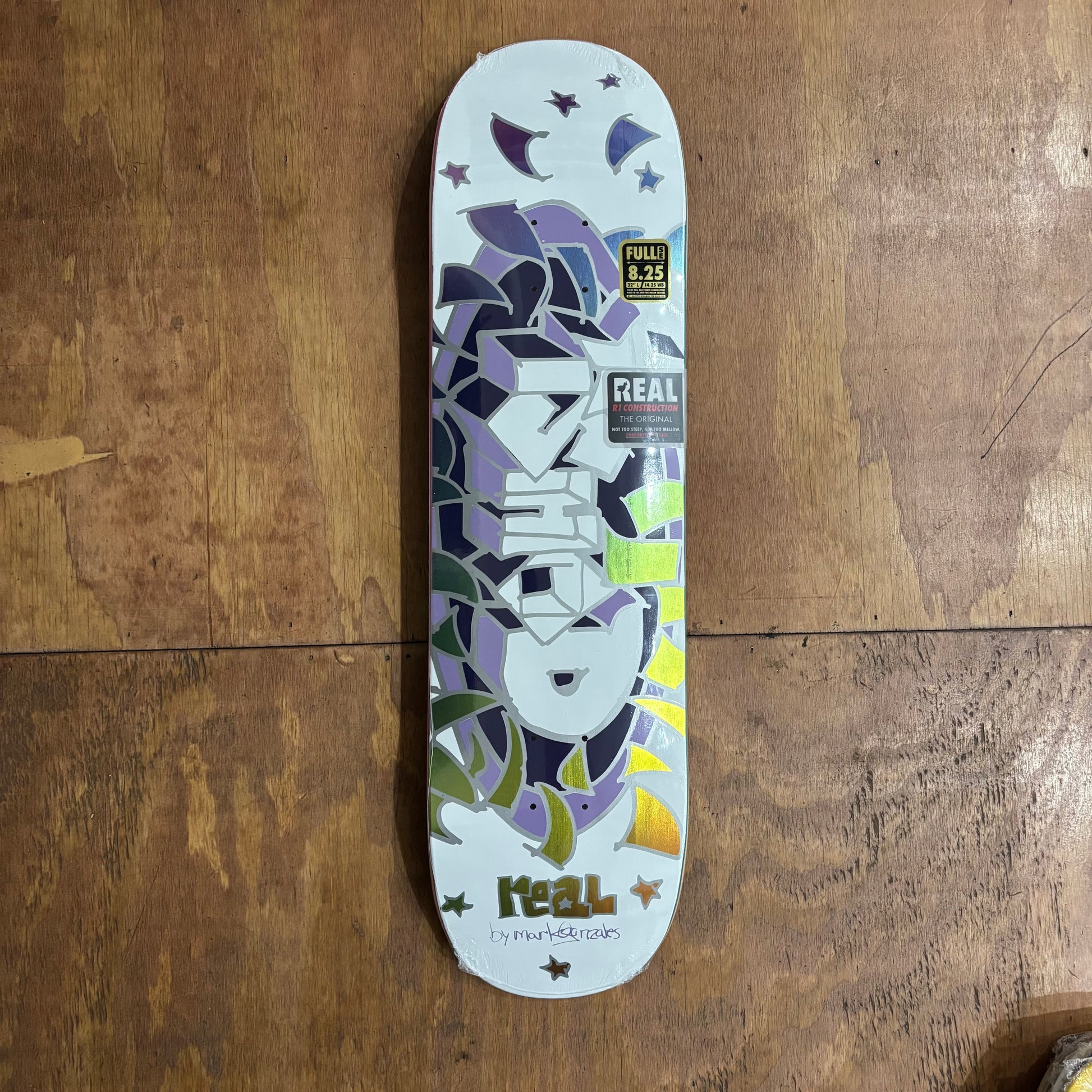 hand drawn ISHOD oval deck with metalli ink surrounding logo