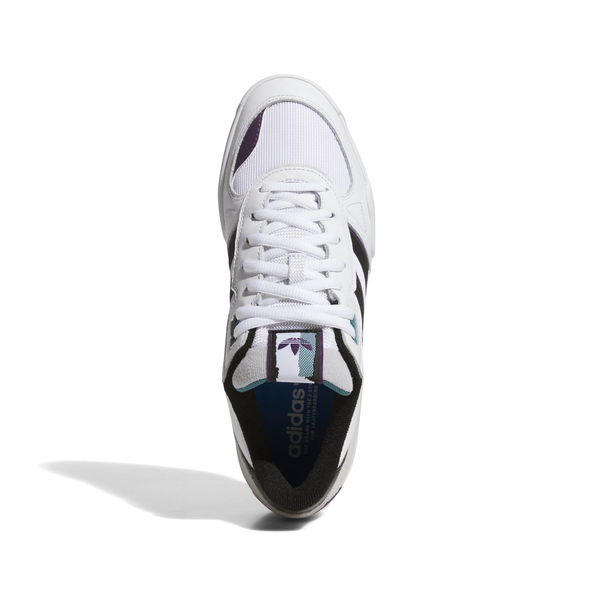 White Adidas sneaker on a white background