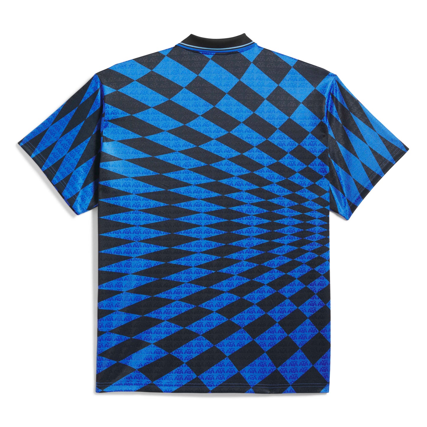 Blue and black checkered shirt on a white background