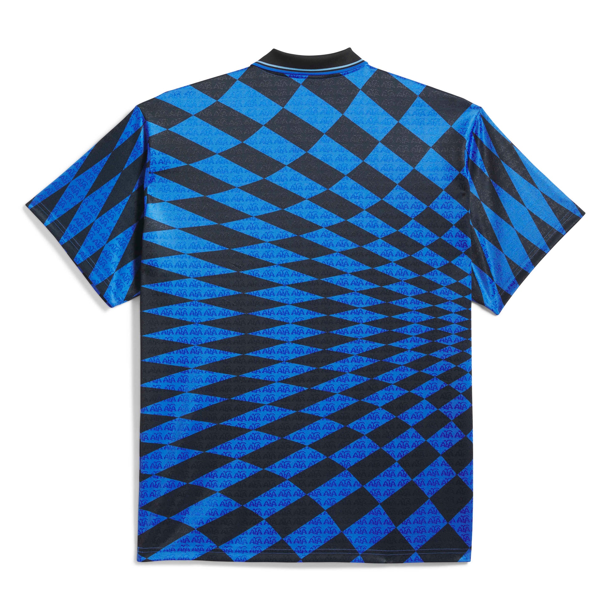 Blue and black checkered shirt on a white background