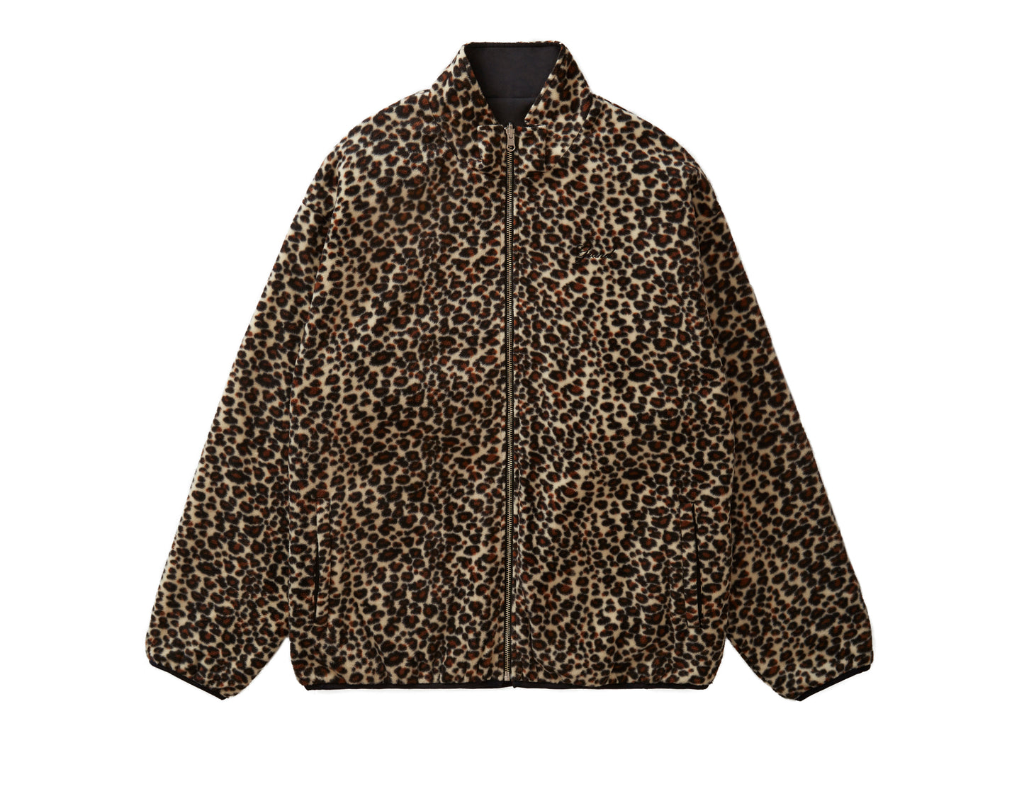 Leopard print jacket on a white background