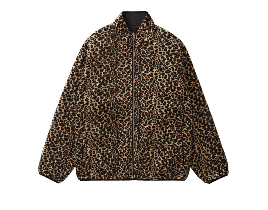 Leopard print jacket on a white background