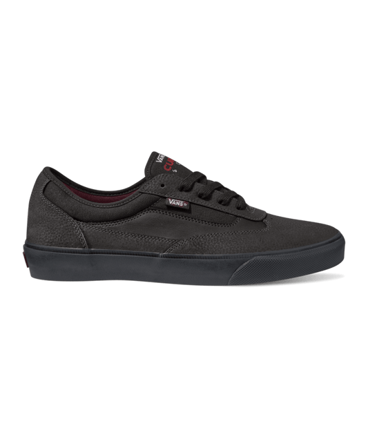 Side view of brown lowtop skateboard shoe from Vans
