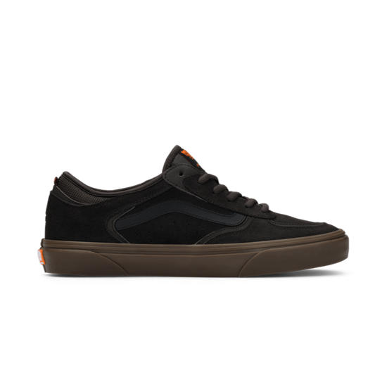 brown sneaker with brown sole on a white background