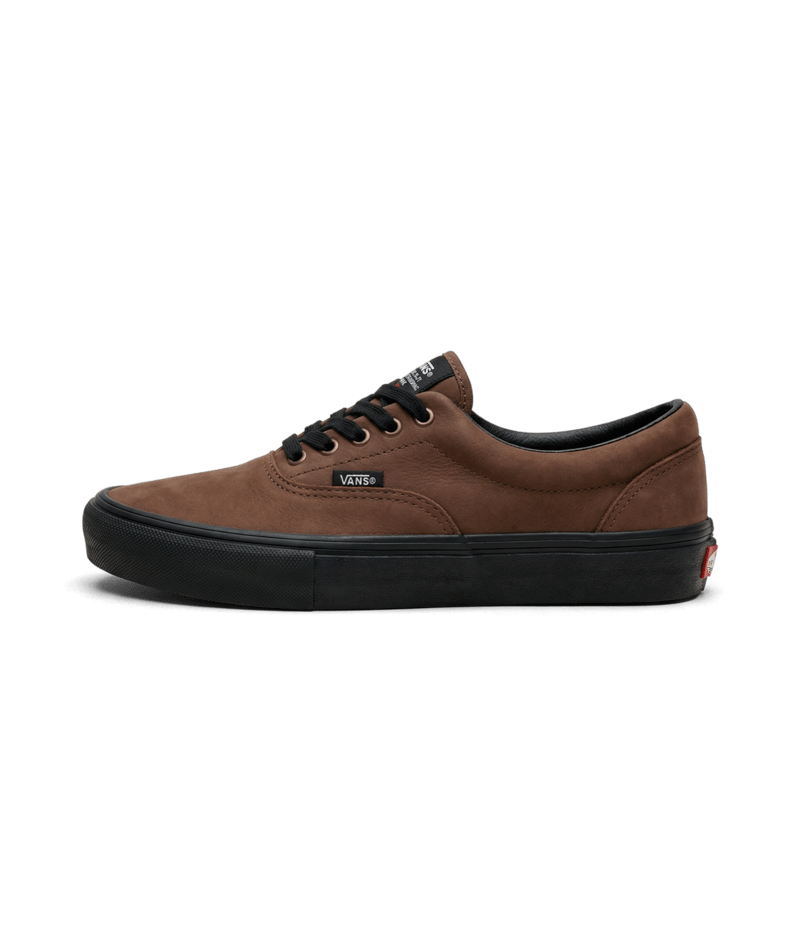 brown and black low top era skateshoe from vans